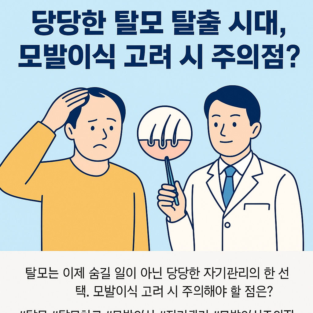 탈모 탈출 시대, 모발이식 고려 시 주의점