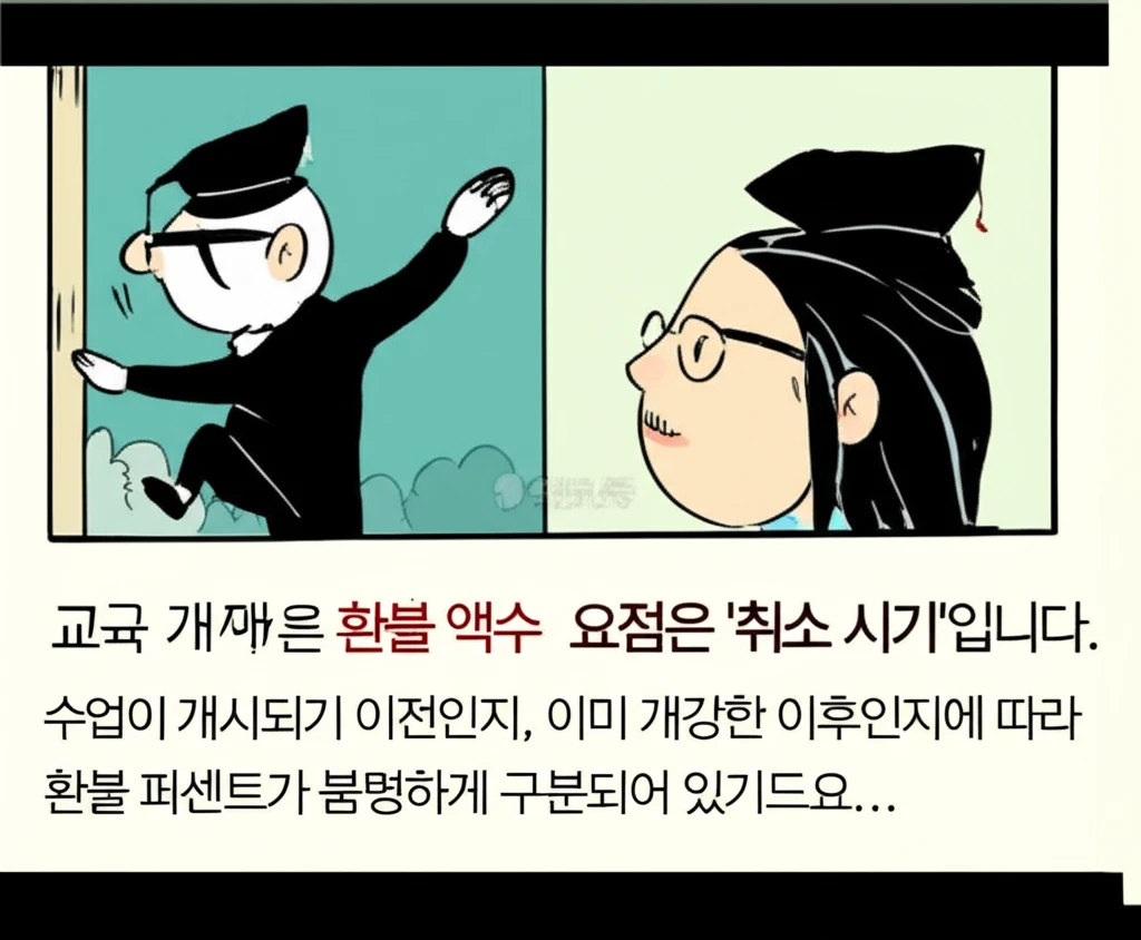 한국소방안전원 교육 환불 규정 및 미..
