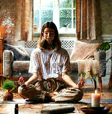 스트레스를 관리하는 모습