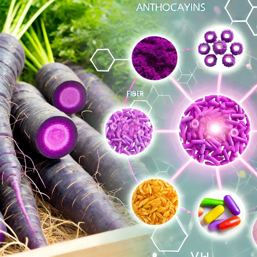 자색 당근의 주요 성분