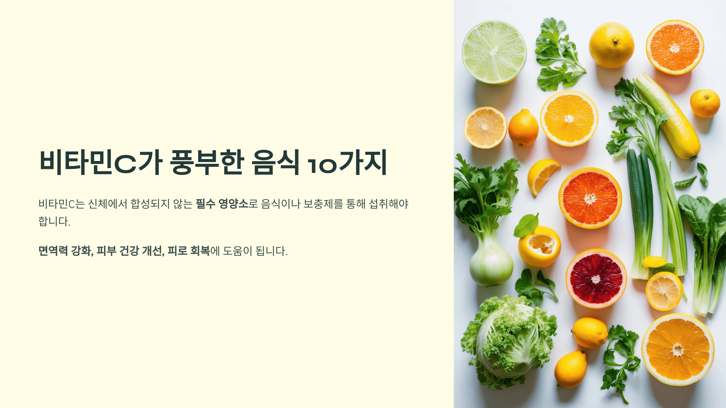 비타민C와 관련된 사진입니다.