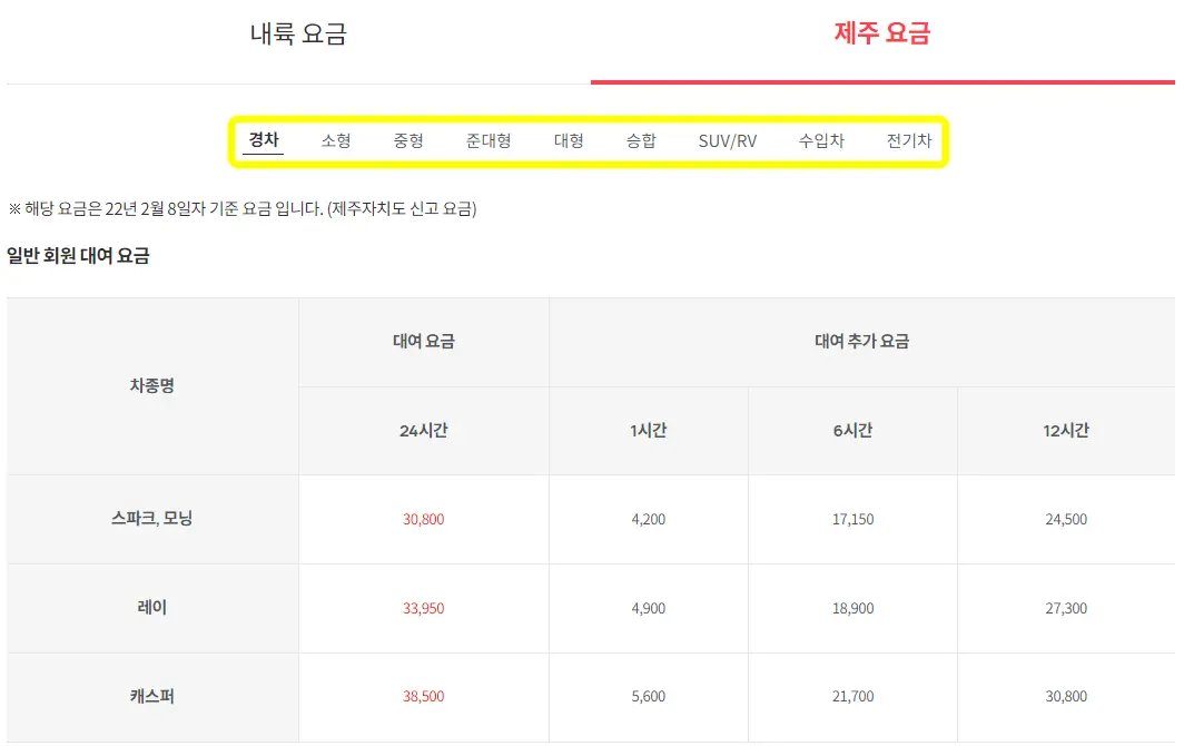 롯데렌터카 홈페이지 사진