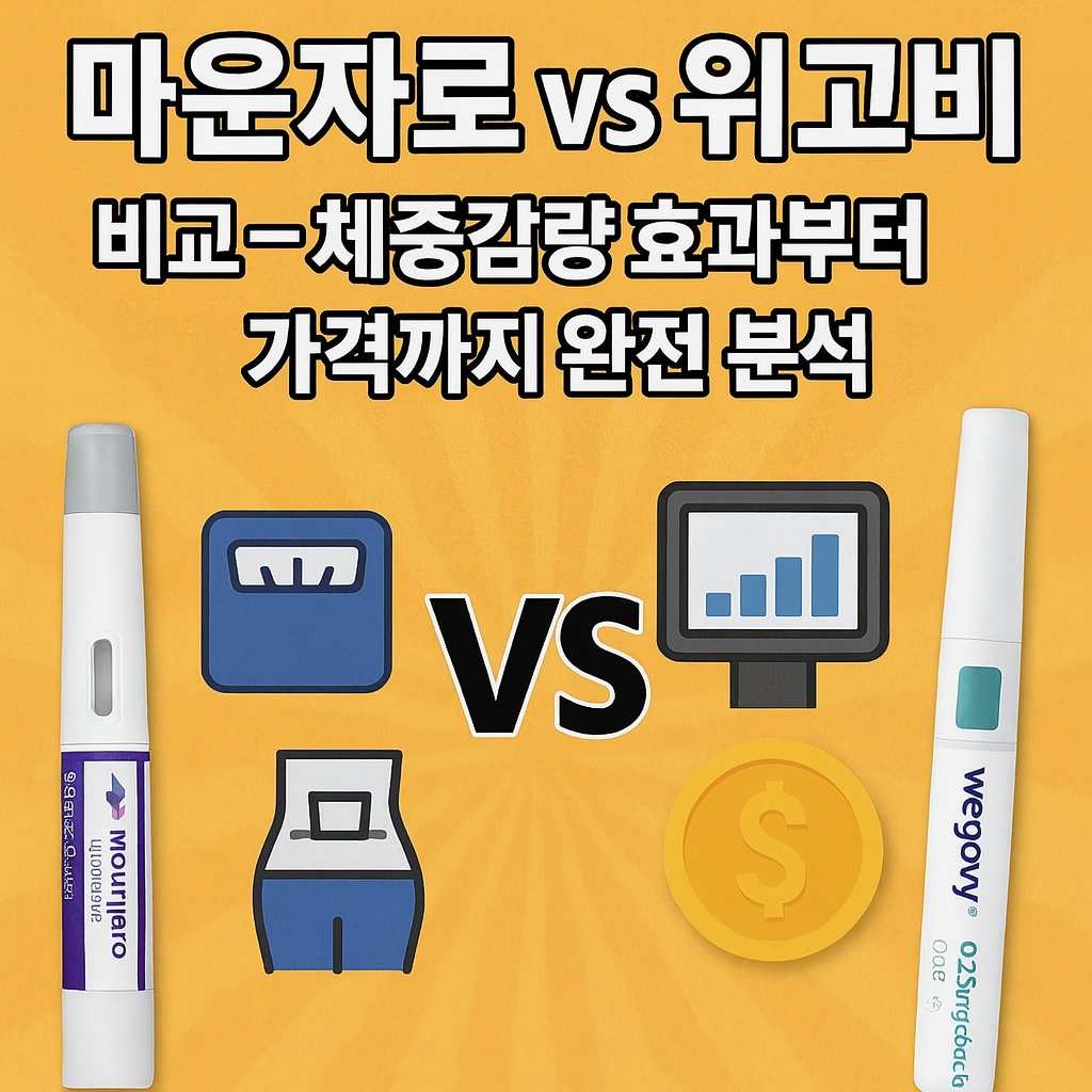 마운자로 vs 위고비 비교 - 체중감량 효과부터 가격까지 완전 분석