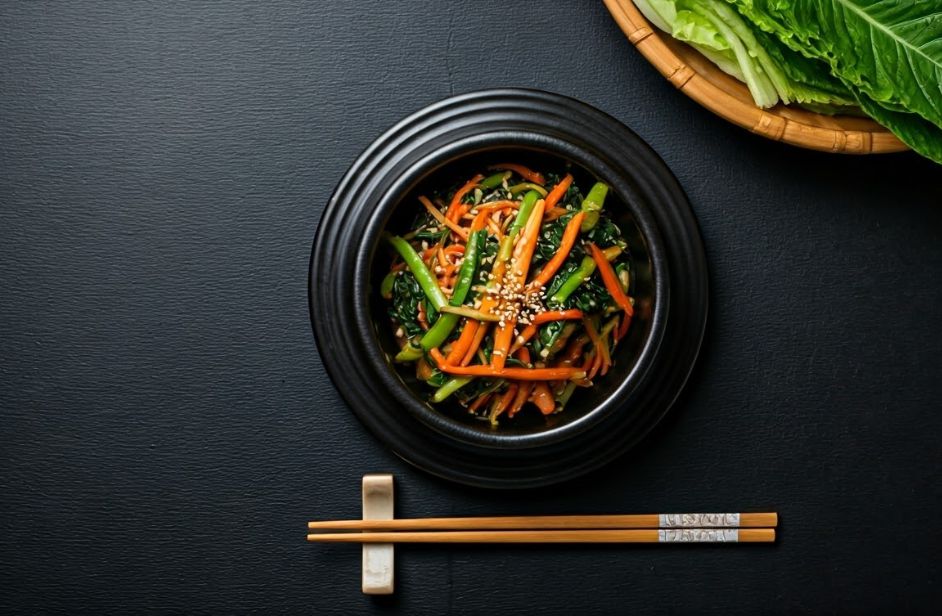 참기름으로 조리한 나물