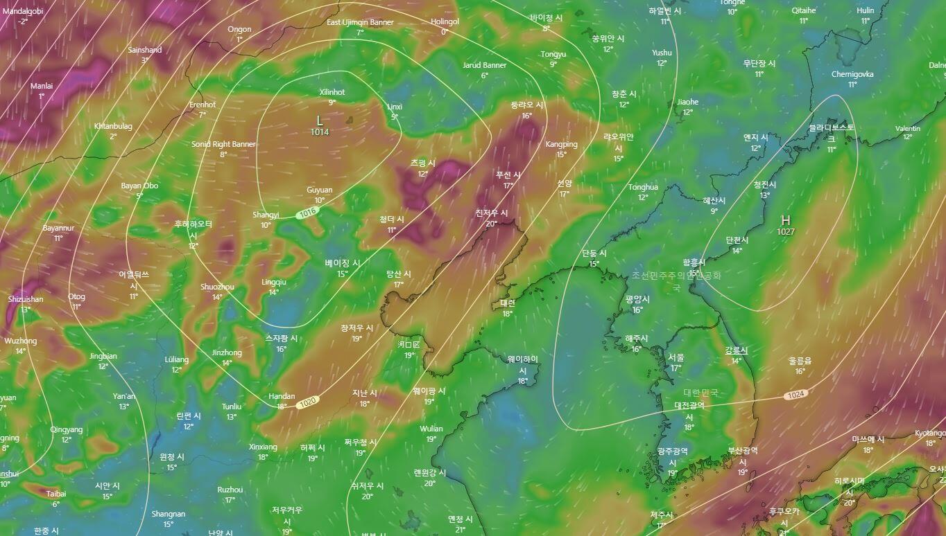 한글날태풍급비바람