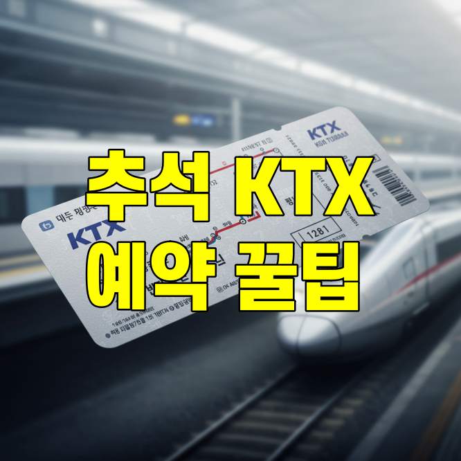 추석 KTX 예약 꿀팁
