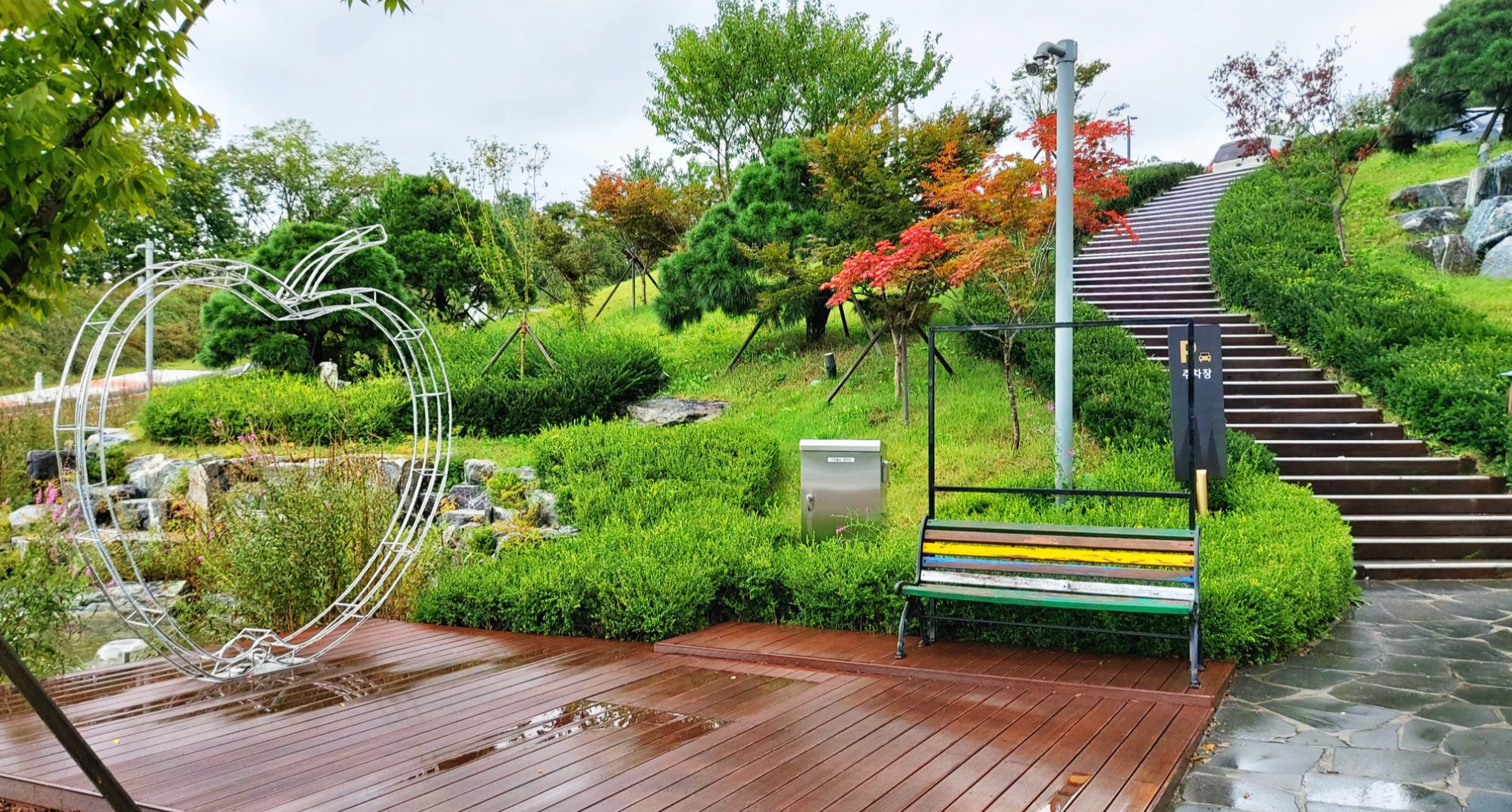 경북 청송군 소노벨 주차장 계단