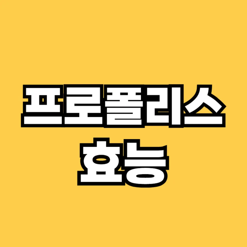 프로폴리스 효능