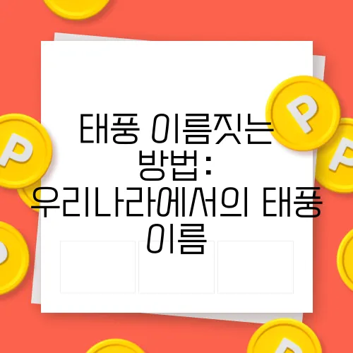 태풍 이름짓는 방법: 우리나라에서의 태풍 이름