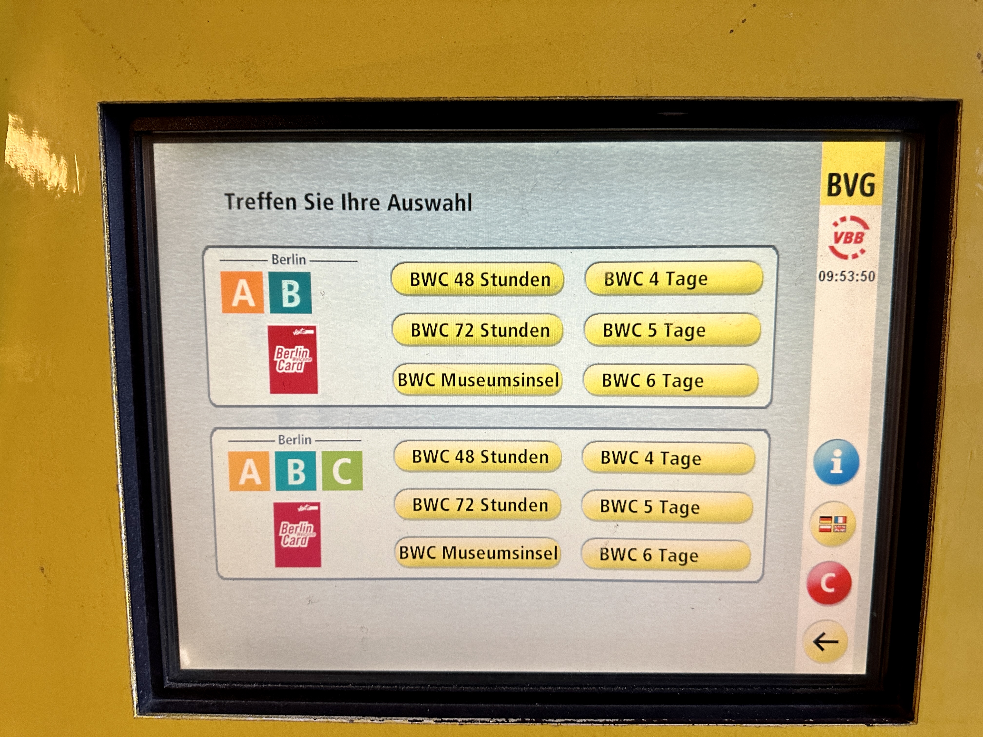 베를린 여행자 카드 비용