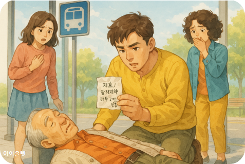 할아버지의 바지 주머니 속 약봉지