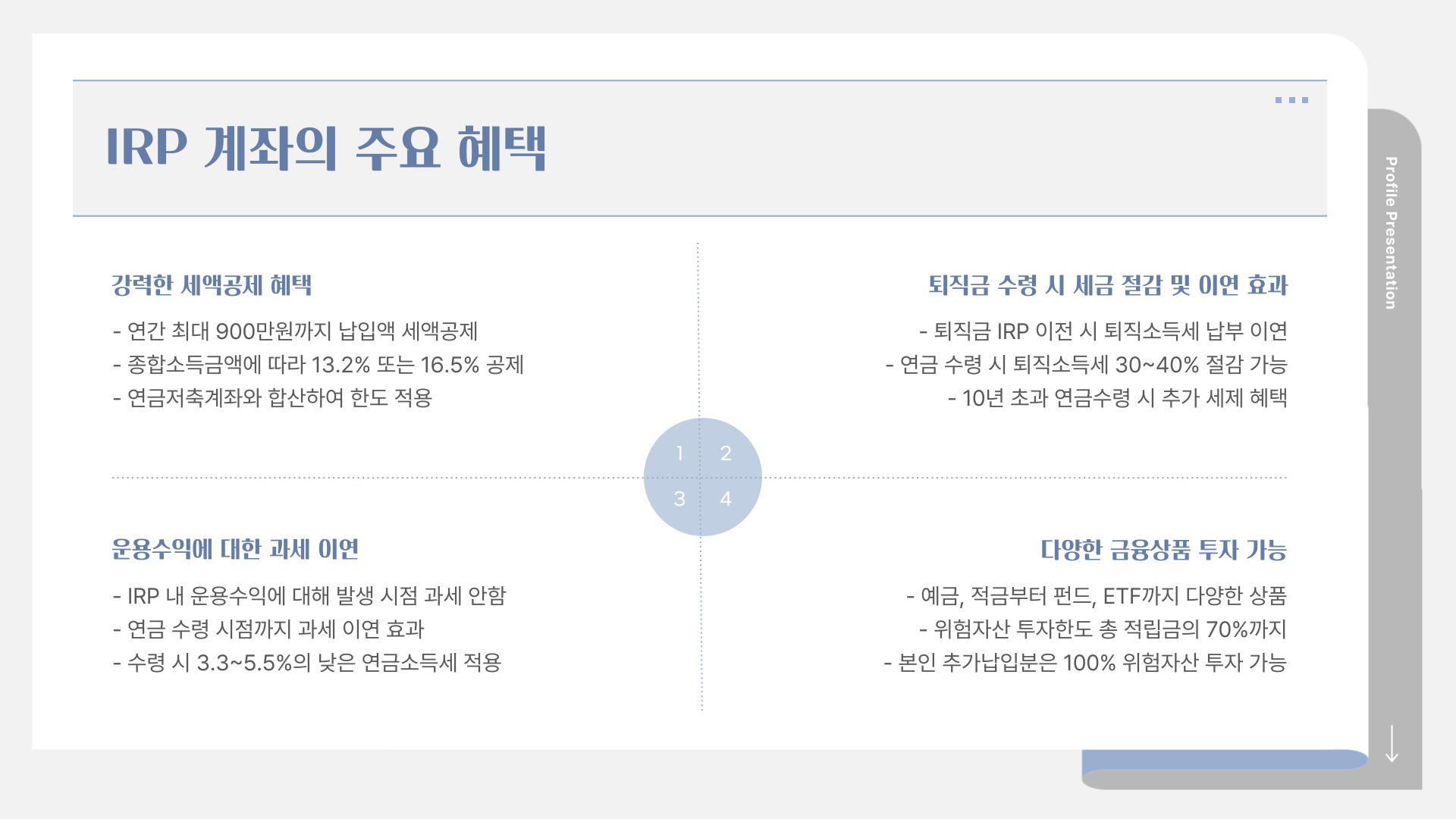 IRP-주요혜택