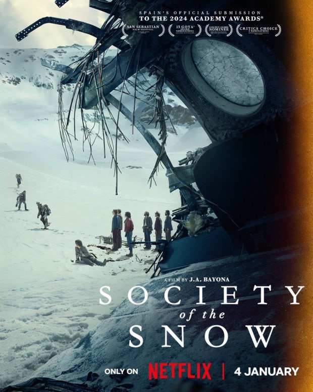 안데스 설원의 생존자 (Society of the Snow) 포스터 이미지