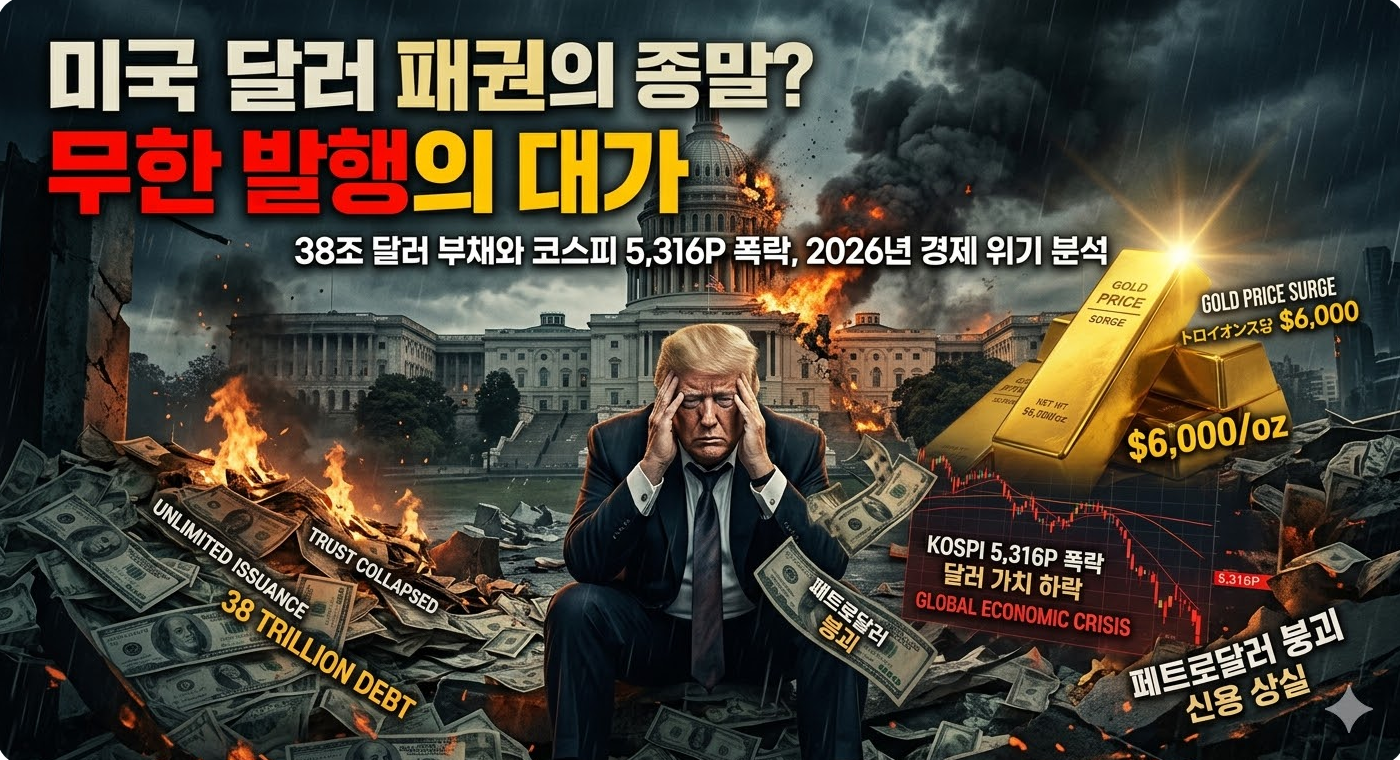 기축통화 달러 패권의 위기, 2026년 미국 부채 38조 달러 시대의 생존 전략