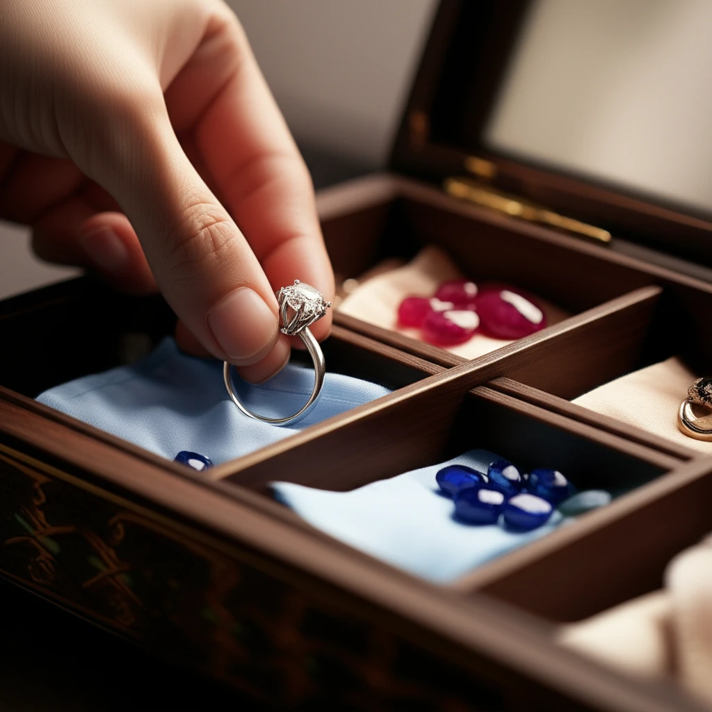 다이아몬드 광채 유지를 위한 보관 환..