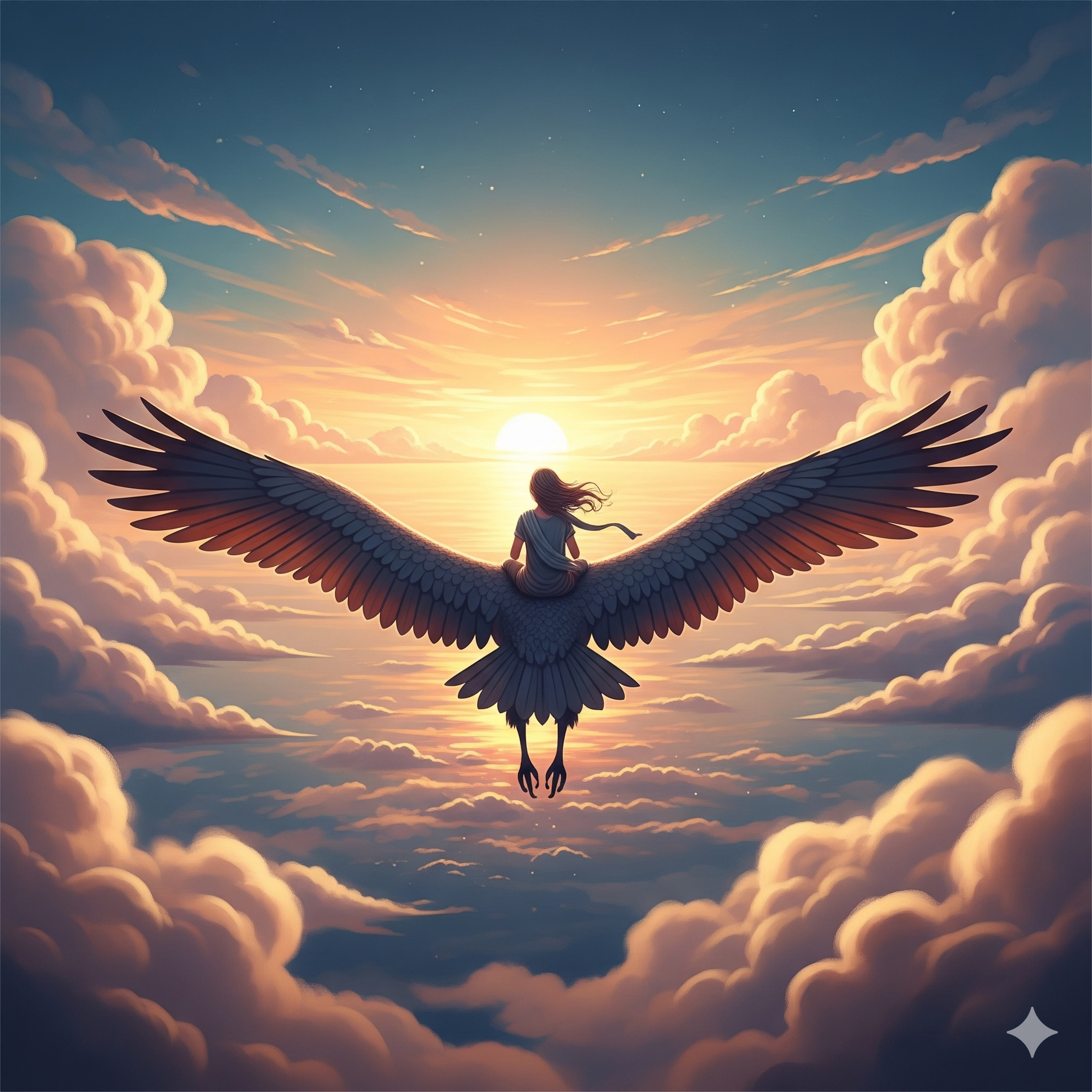 새를 타고 나는 꿈