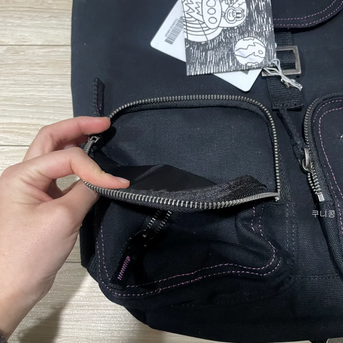 가볍고-데일리로-사용하기-좋은-가방-팀코믹스-빈티지-스트링-백팩-후기