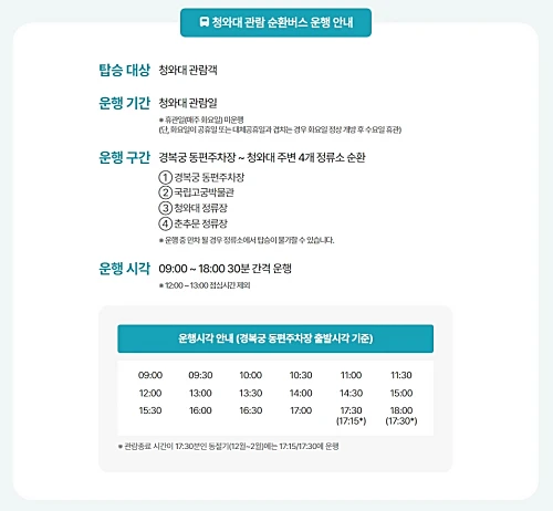 청와대-관람-순환버스