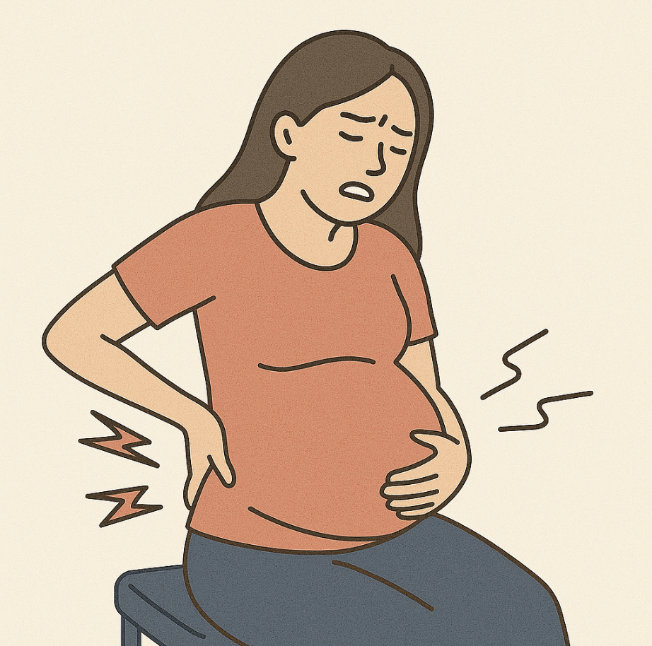 출산 전 진통하는 모습 사진