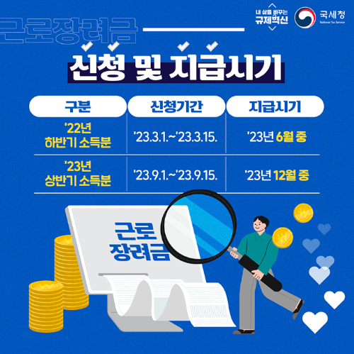 근로장려금 신청 및 지급시기