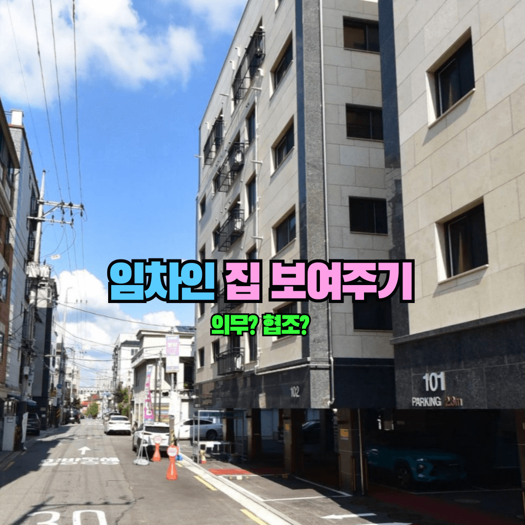 임차인 집 보여주기: 의무? 협조?