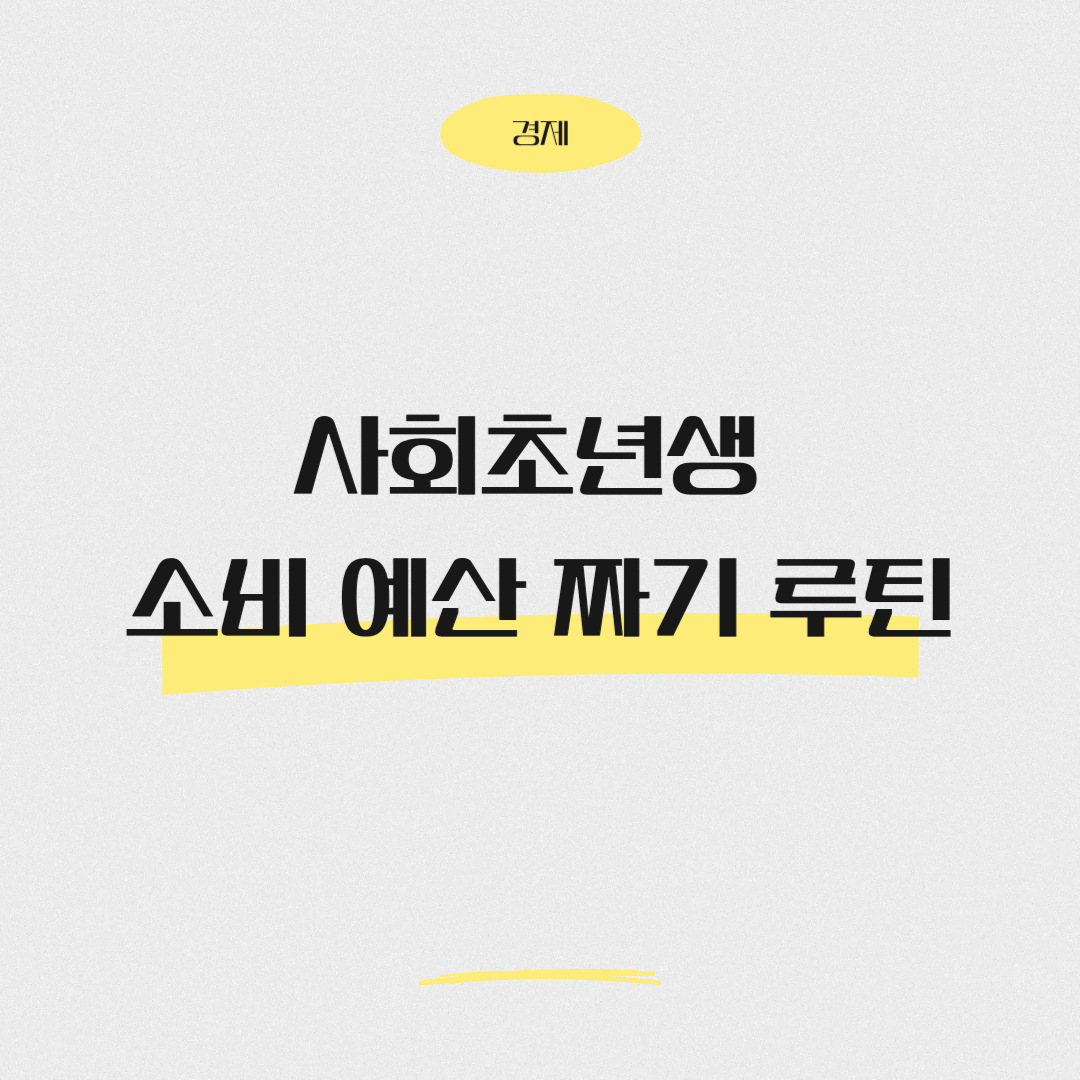 소비예산짜기루틴