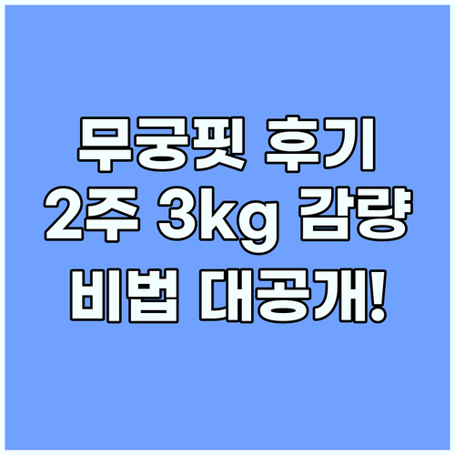 2주 만에 달라지는 무궁핏 다이어트