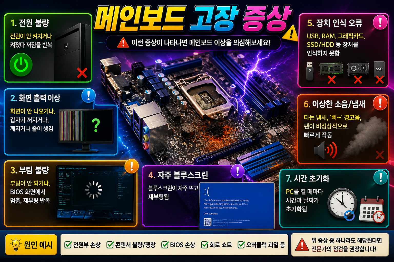 메인보드고장