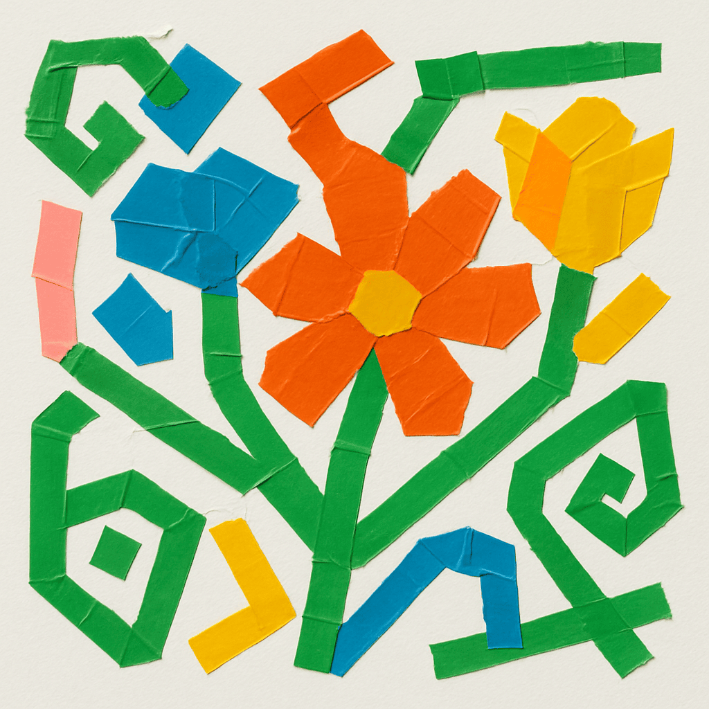 테이프 아트 사진