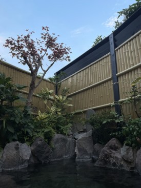 Outside Hot Spring at the sunset 해질녘 노천탕