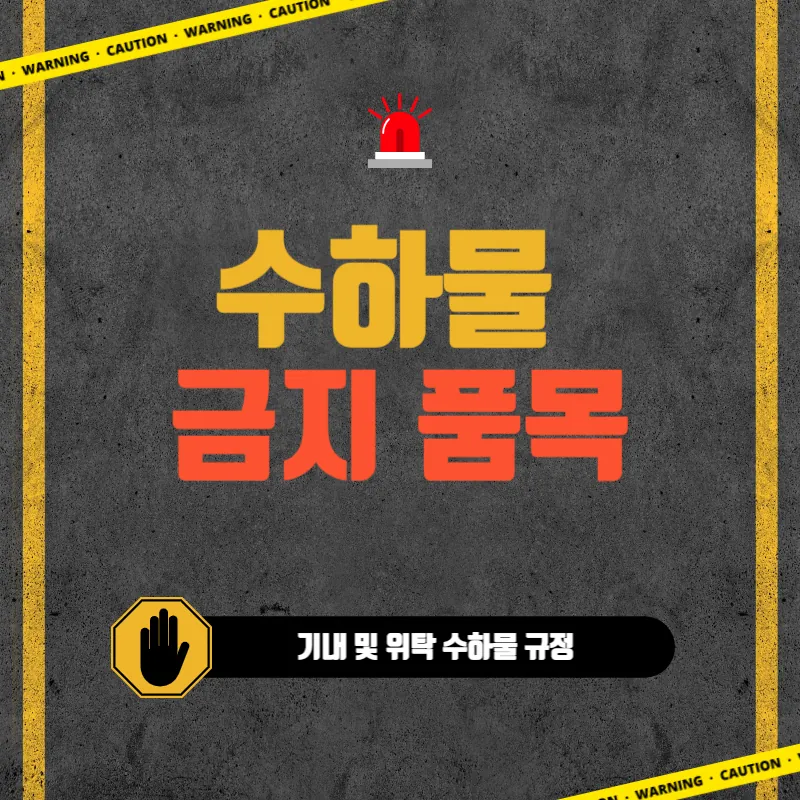 수하물 금지 품목
