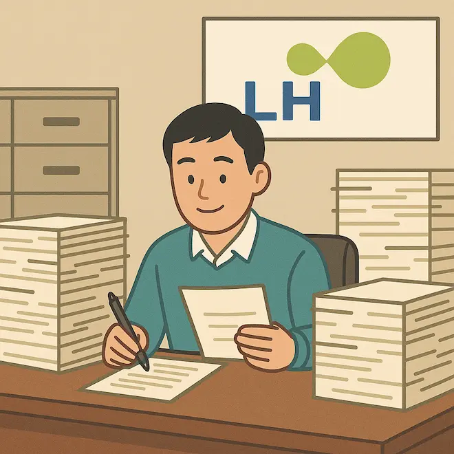 LH가 지원하는 혜택을 검토하는 직원