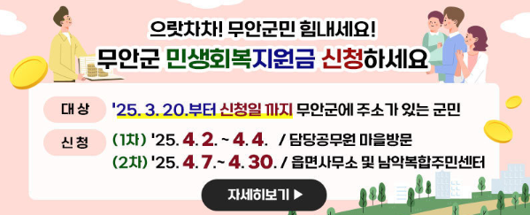 전남 무안군 민생회복지원금
