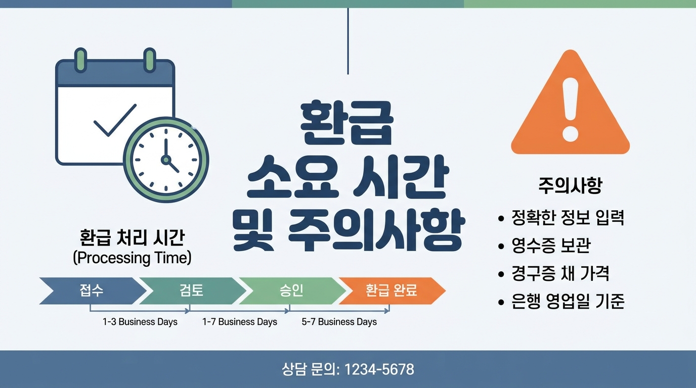 환급금 입금 소요 시간