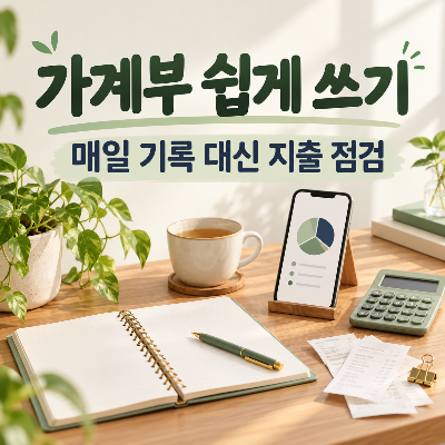 가계부 쉽게 쓰는 방법, 매일 기록하지 않고 지출 점검하기