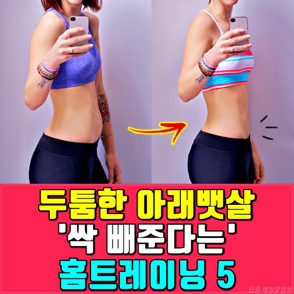 아래 뱃살 빼는 운동,중년 여성아래뱃살 빼기,뱃살 홈트,다이어트,팁줌 매일꿀정보