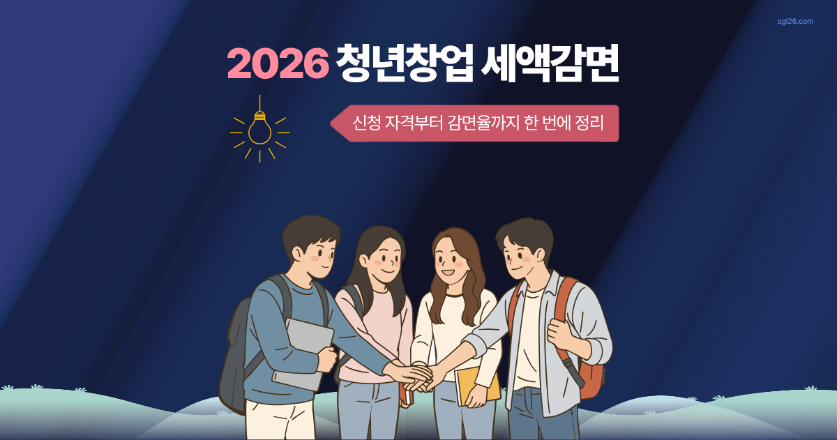 2026 청년창업 세액감면 신청 자격 및 지역별 감면율 완벽 정리
