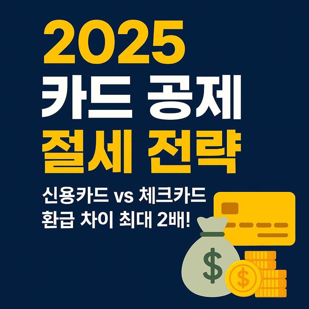💳 2025 카드 공제 절세 전략｜신용카드 vs 체크카드 환급 차이 최대 2배!