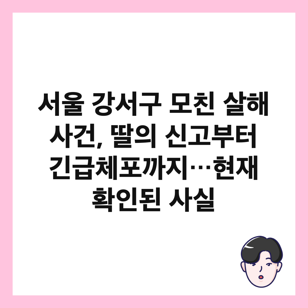 서울 강서구 모친 살해 사건, 딸의 신고부터 긴급체포까지&hellip;현재 확인된 사실 썸네일