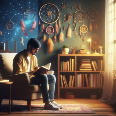 꿈을 기록하는 남자가 책상에 앉아있는 방, 꿈의 해석을 위한 환경