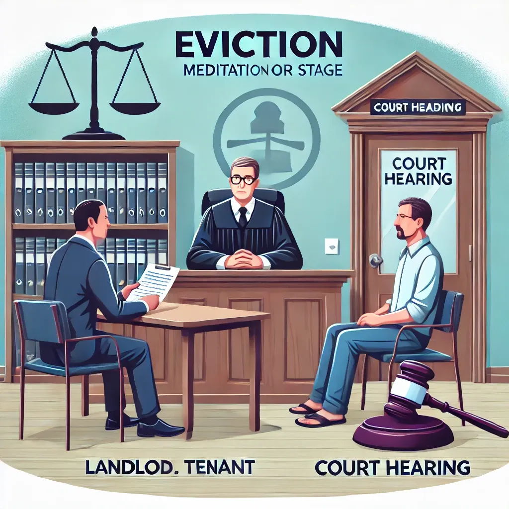 명도소송-법정-조정-판사-임대인-임차인