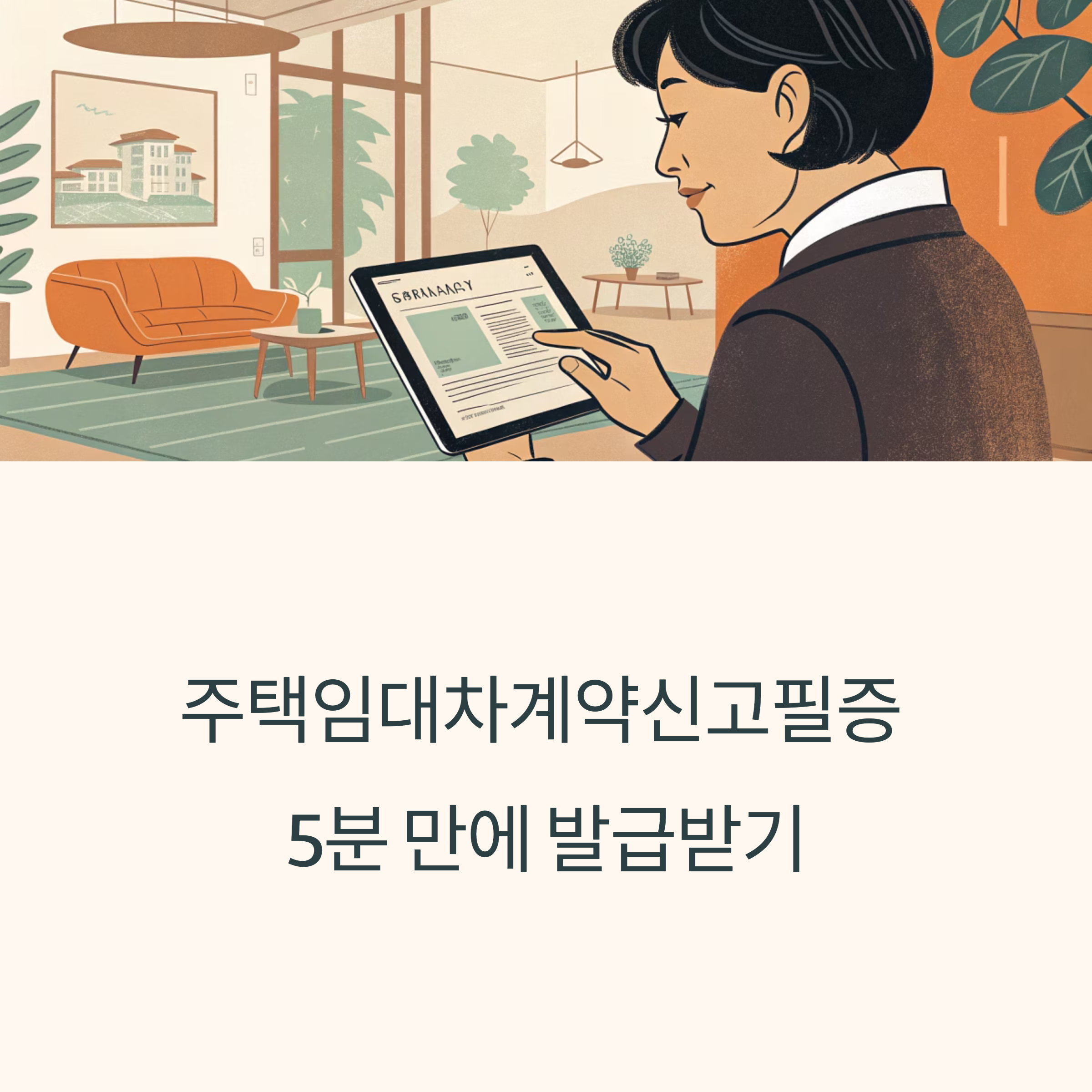 주택임대차계약신고필증, 5분 만에 온라인으로 발급받는 방법