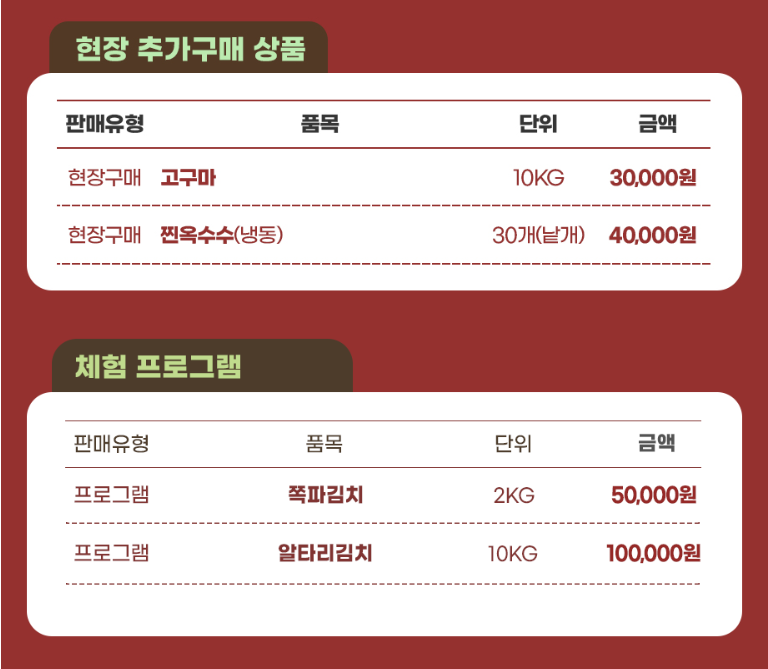 마을김장체험