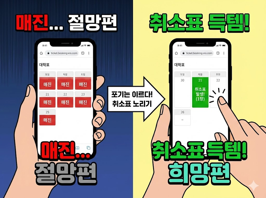 매진 시 대처 방법