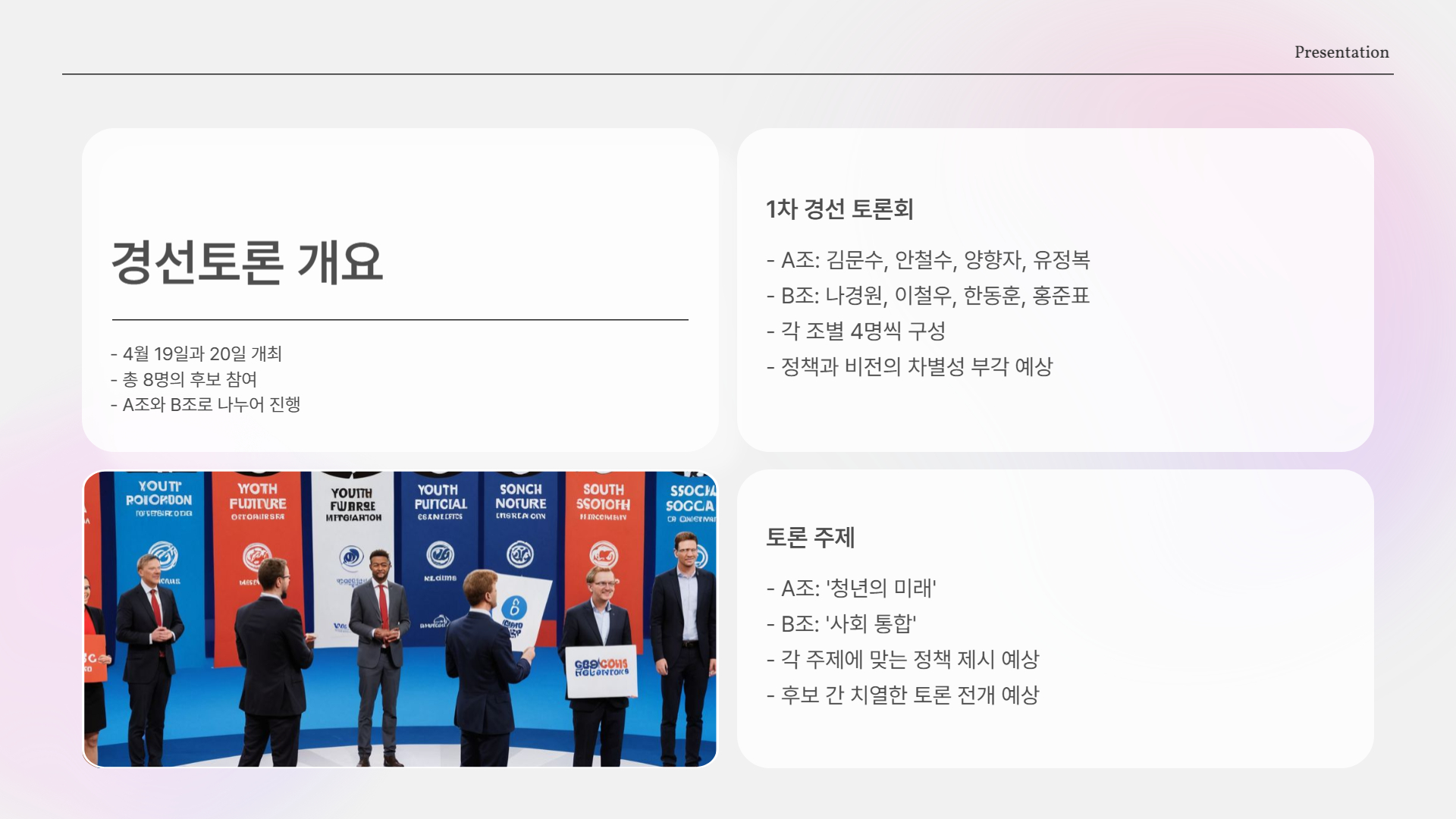 경선토론 개요