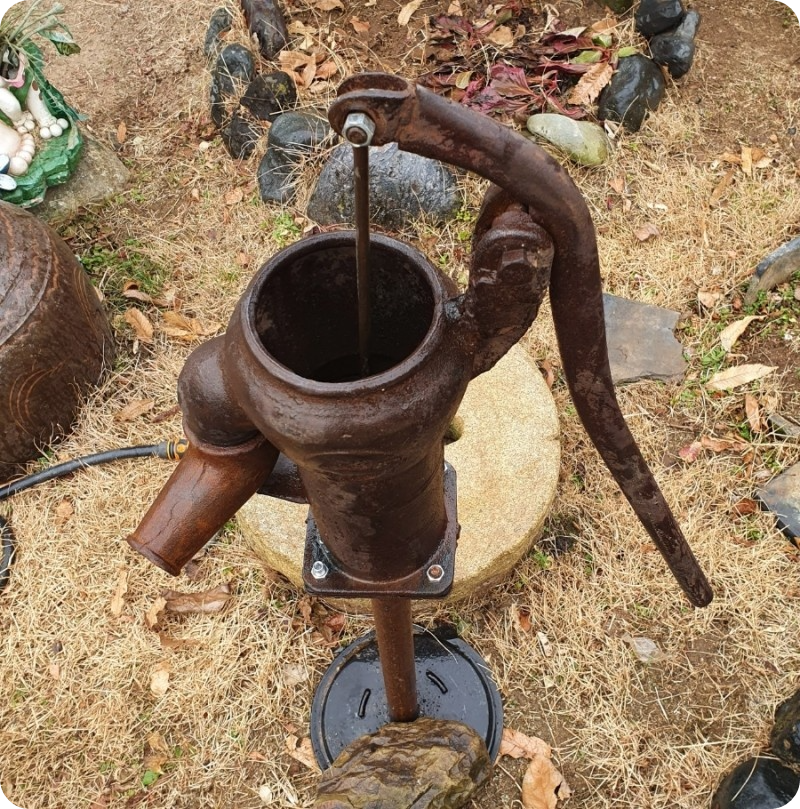 위에서 본 작두펌프