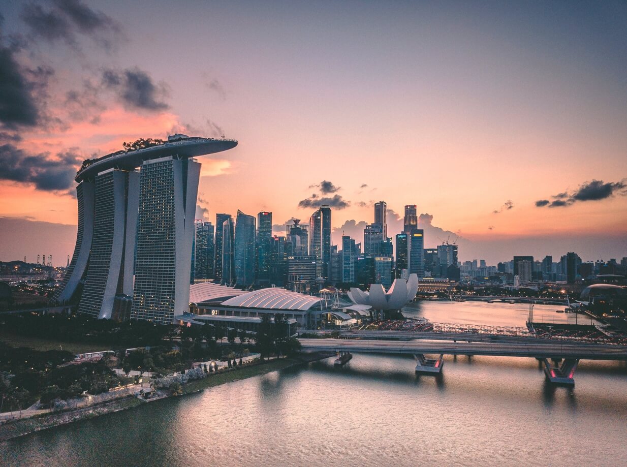 해질녘 싱가포르 사진