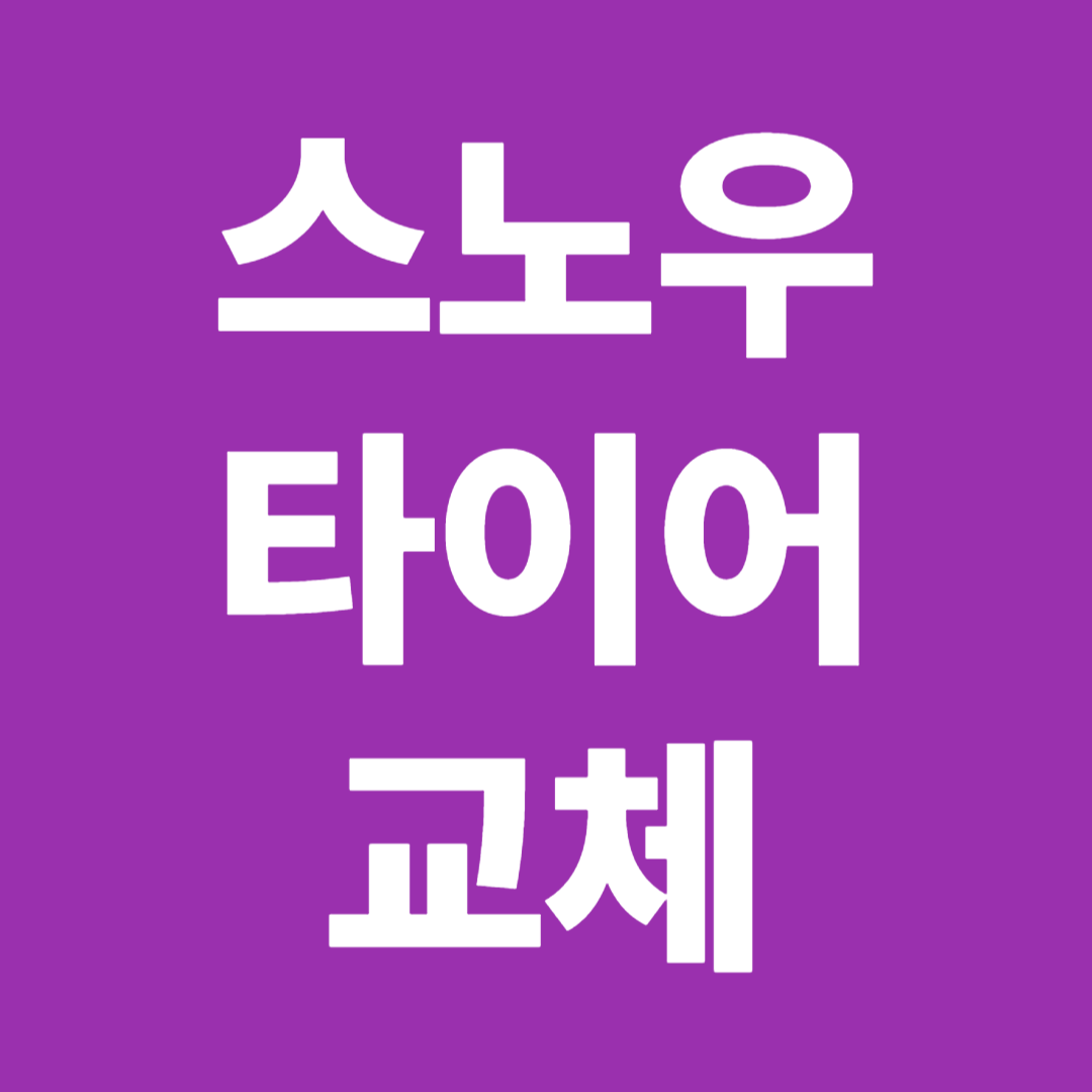 스노우타이어 교체적기 선택 지역별 차종별 교체 시험 가격 비교