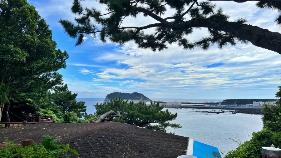 정방폭포 산책로에서 바라본 풍경 사진 입니다.