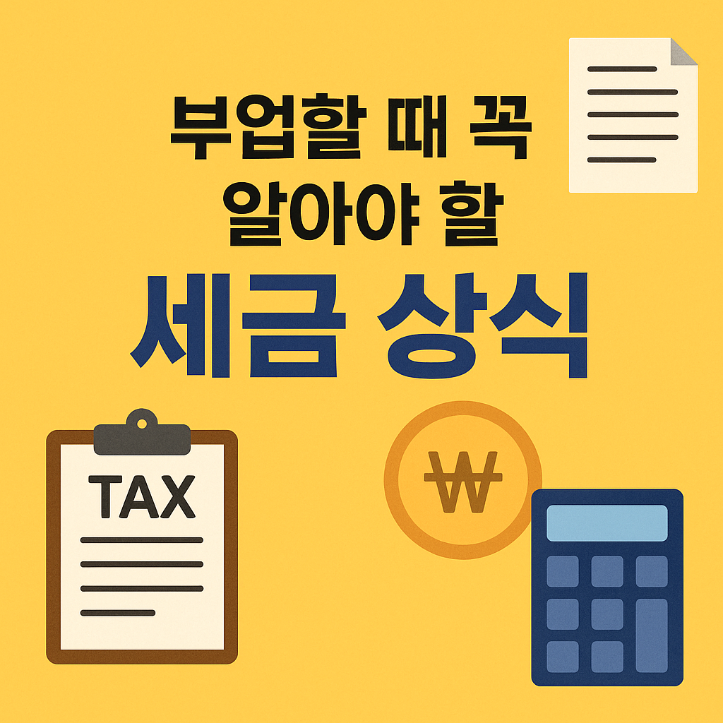 부업할 때 꼭 알아야 할 세금 상식